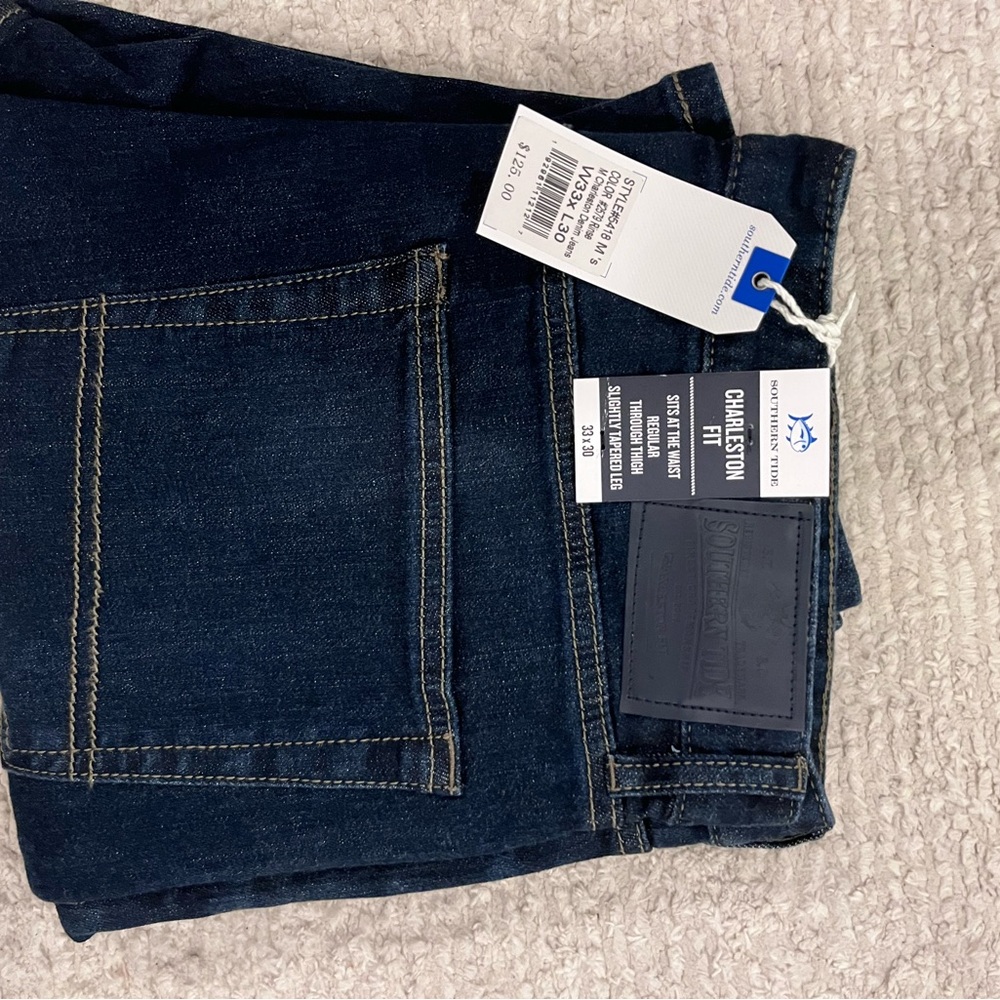 Southern Tide Charleston Dark Indigo Men's Slim Straight Jeans